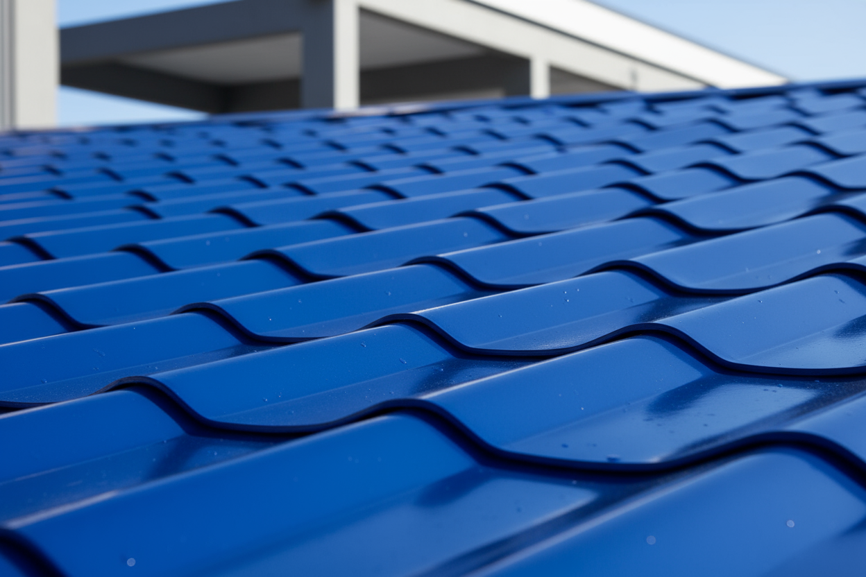 beautiful blue roof sheet metal