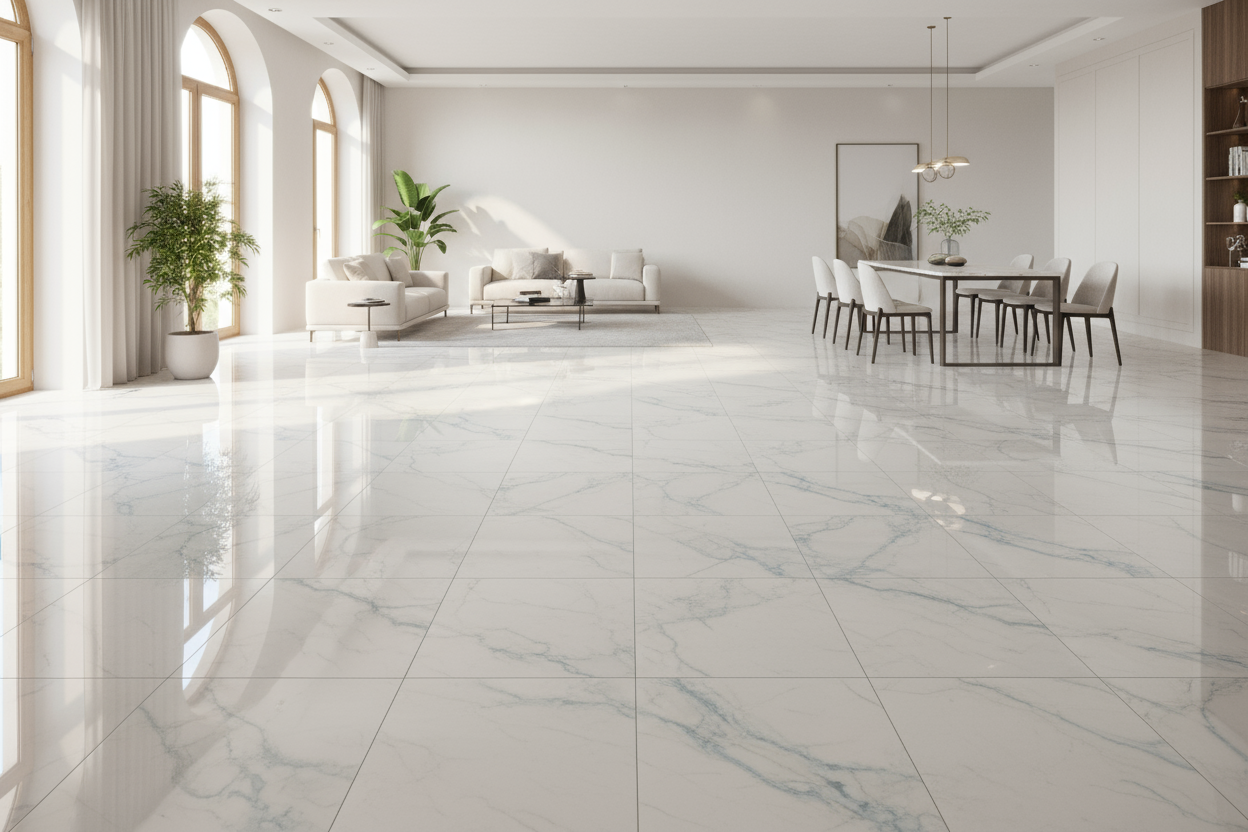 beautiful ceramic tile flooring setting