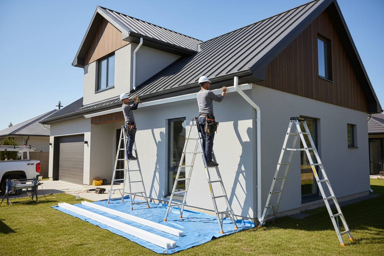 new home gutters instalation