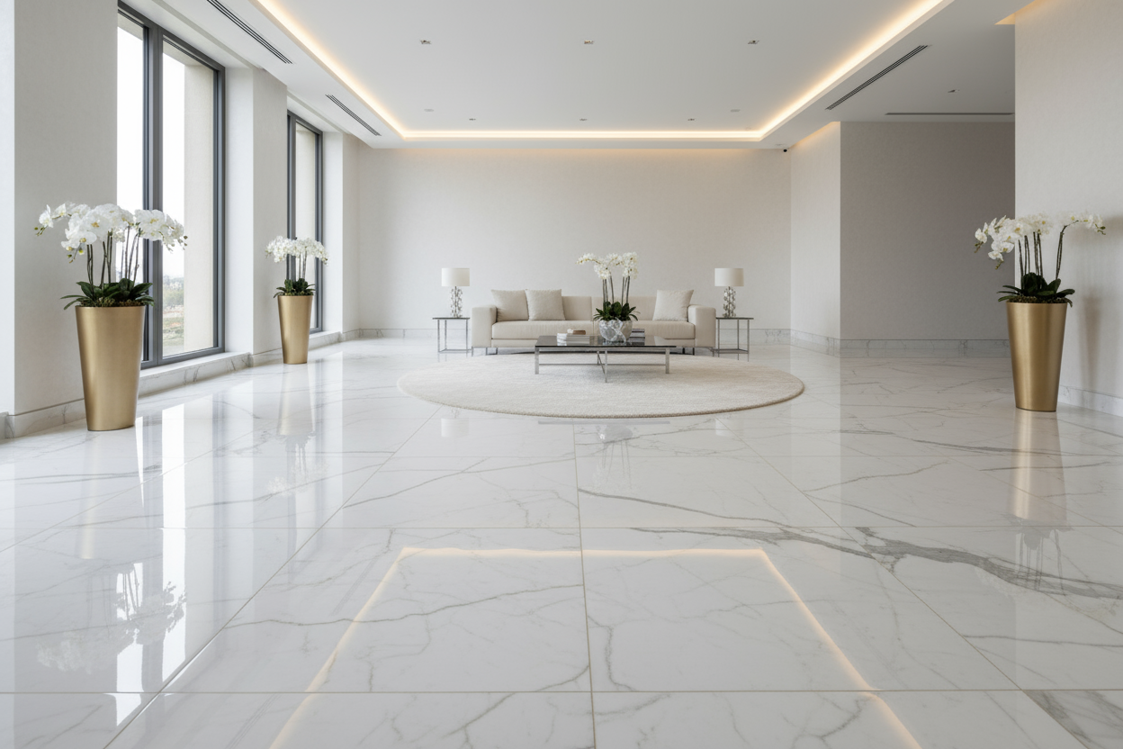 new luxury white marble flooring