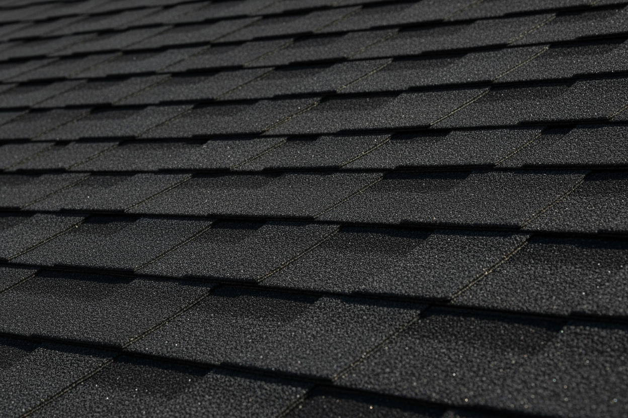 nice and new beautiful black roof shingles